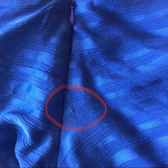 Vintage Bebe Y2K Royal Blue One Shoulder Silk Top S - Picture 7 of 7